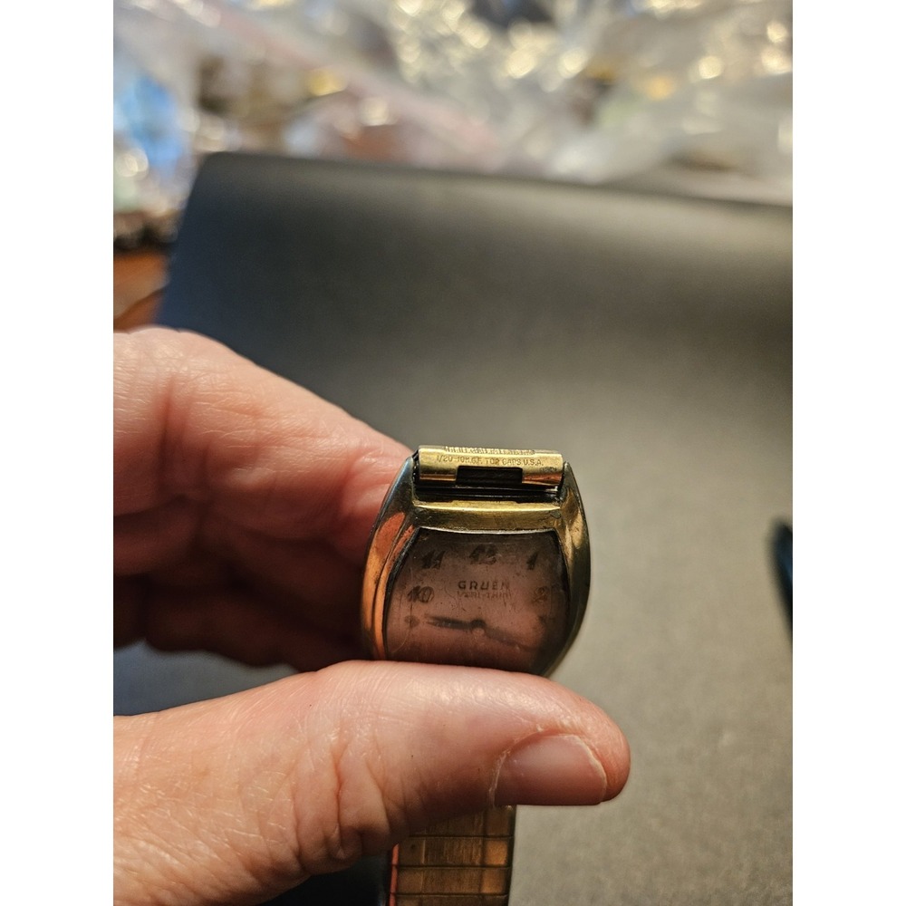Vintage GRUEN VERI-THIN Flex Band Gold Filled Watch (599) - Picture 5 of 9
